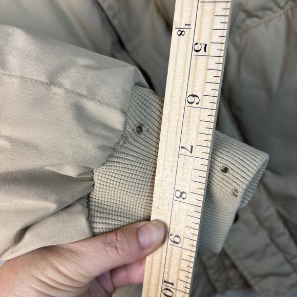 VTG Eddie Bauer Goose Down Jacket Men's XL Tall Beige Tan Corduroy 80s USA Made - Picture 5 of 10
